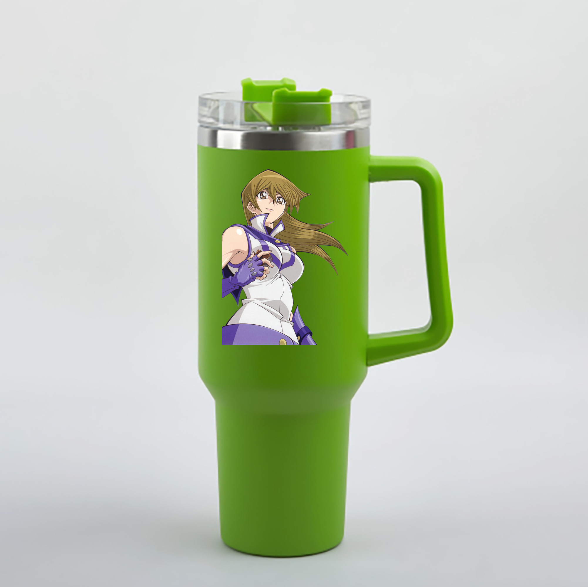 （画像用） 遊☆戯☆王 Yu-Gi-Oh! 1200mL車用タンブラー - クリスタルステッカー（プラスチックストロー付き）